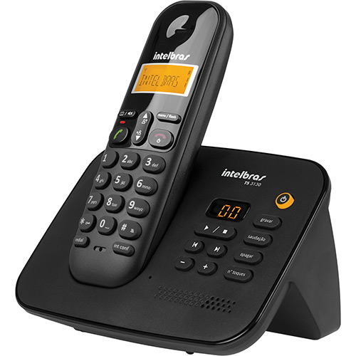 Telefone sem Fio Digital Intelbras TS3130 com Secretária Eletrônica Telefone sem Fio Digital Intelbras TS3130 com Secretária Eletrônica